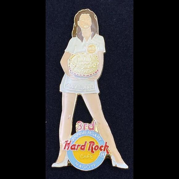 Hard Rock Cafe Nagoya Japan 3rd Anniv. Limited SEXY WAITRESS 3 Pin Set In Case - Picture 2 of 9